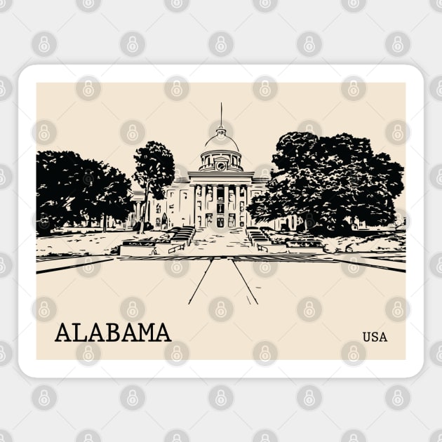 Alabama USA Magnet by Lakeric
